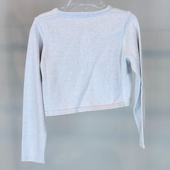 Girls Long Sleeve Sparkle Cardigan Childrens Kids Bolero Shrug, Size 5-6 - Picture 4 of 5